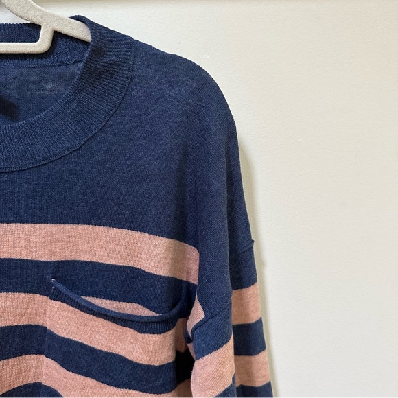 Madewell Lightweight Pocket Pullover Sweater in Stripe size XS - Picture 2 of 9